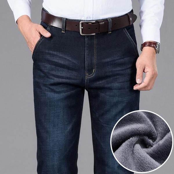 men's jeans 2021 winter brand quality straight loose fleece thick warm business casual high waist fit classic blue black
men's jeans 2021 winter brand quality straight loose fleece thick warm business casual high waist fit classic blue black