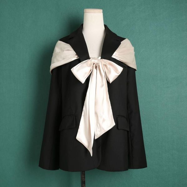 women's suits & blazers blazer women 2021 korean fashion bow loose suit coat long sleeve chic office ladies elegant and jackets outerwe, White;black
women's suits & blazers blazer women 2021 korean fashion bow loose suit coat long sleeve chic office ladies elegant and jackets outerwe, White;black