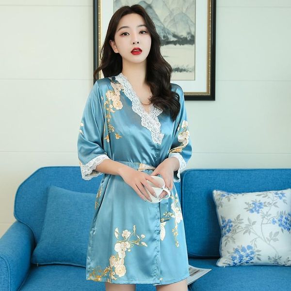 printing flower female robe set blue nightgown 2pcs bathrobe gown sleepwear loose intimate lingerie casual lace nightwear women's, Black;red
printing flower female robe set blue nightgown 2pcs bathrobe gown sleepwear loose intimate lingerie casual lace nightwear women's, Black;red