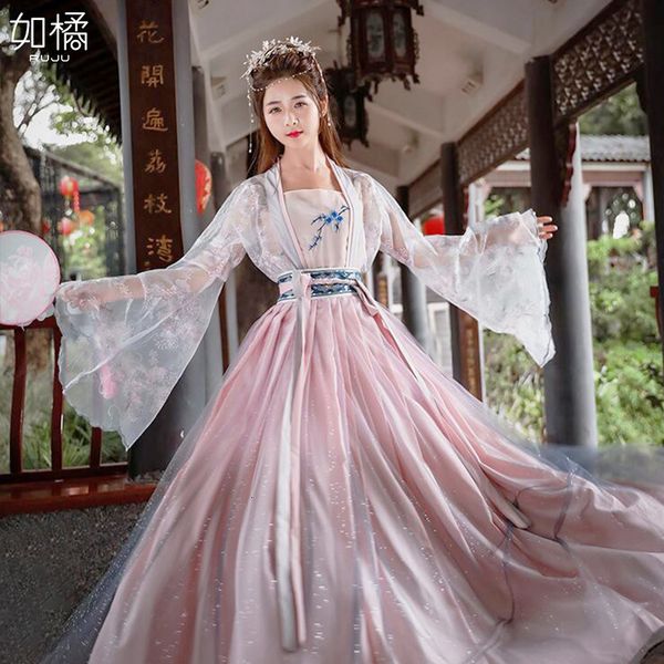 ethnic clothing set of three traditional chinese hanfu fantasy pieces, pink, six meters, large sheath, fairy costume, folk dance on stage mx, Red
ethnic clothing set of three traditional chinese hanfu fantasy pieces, pink, six meters, large sheath, fairy costume, folk dance on stage mx, Red