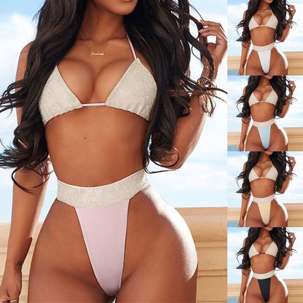 women's swimwear women bikinis bandeau bandage bikini set push-up brazilian beachwear swimsuit 2021 mujer solid sling rhinestone, White;black
women's swimwear women bikinis bandeau bandage bikini set push-up brazilian beachwear swimsuit 2021 mujer solid sling rhinestone, White;black