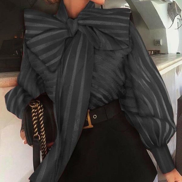 womens blouses ladies blouse women mesh puff sheer sleeve bow tie neck work party casual latest 2 colors optional, White
womens blouses ladies blouse women mesh puff sheer sleeve bow tie neck work party casual latest 2 colors optional, White