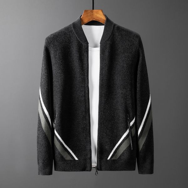sweater knit 2021 spring and autumn men's cardigan shirt personalized fashion trend slim fit casual coat, White;black
sweater knit 2021 spring and autumn men's cardigan shirt personalized fashion trend slim fit casual coat, White;black
