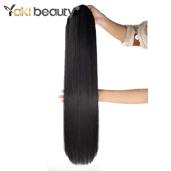 long straight ponytail 24/30/32inch synthetic drawstring ponytail clip in hair ponytail for women black color by yaki beautyfactory direct
long straight ponytail 24/30/32inch synthetic drawstring ponytail clip in hair ponytail for women black color by yaki beautyfactory direct