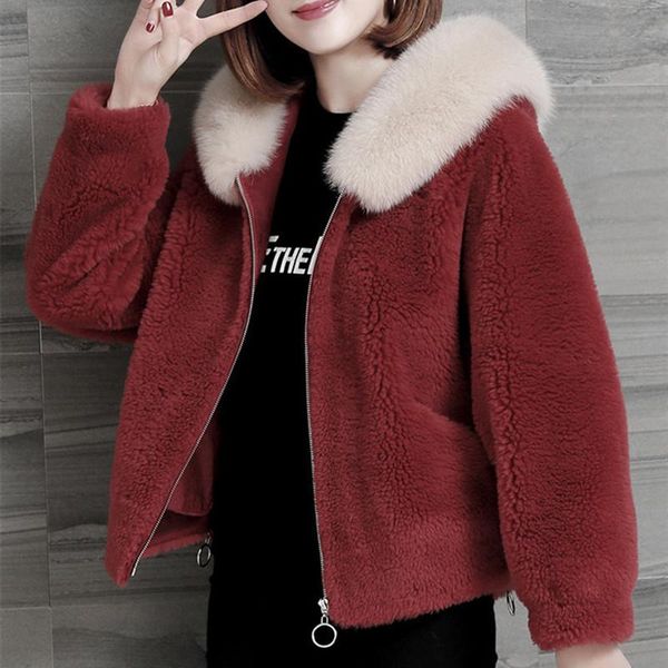 women's fur & faux winter coat hooded long sleeve cardigan zipper pockets knitted solid office lady, Black
women's fur & faux winter coat hooded long sleeve cardigan zipper pockets knitted solid office lady, Black