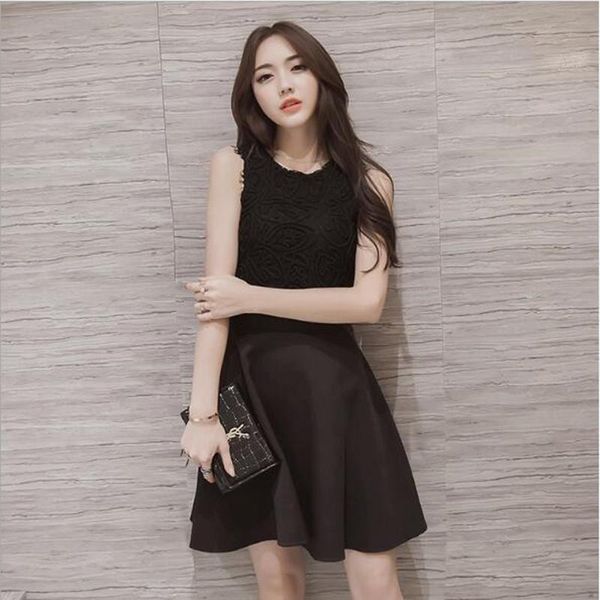 casual dresses summer dess for women lace bodycon dress sleeveless short prom office party elegant female vestidos christmas gift qv739, Black;gray
casual dresses summer dess for women lace bodycon dress sleeveless short prom office party elegant female vestidos christmas gift qv739, Black;gray