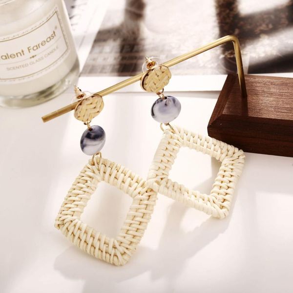 dangle & chandelier 2021 retro bohemian style geometric beige woven wooden earrings ladies headwear jewelry gifts, Silver
dangle & chandelier 2021 retro bohemian style geometric beige woven wooden earrings ladies headwear jewelry gifts, Silver