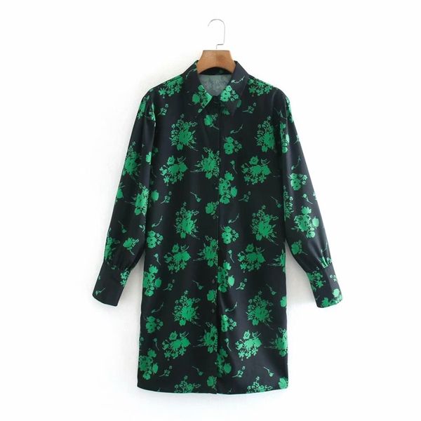 casual spring flowers print shirt dress long sleeve turn down collar above knee mini office lady slim nx9895 210525, Black;gray
casual spring flowers print shirt dress long sleeve turn down collar above knee mini office lady slim nx9895 210525, Black;gray