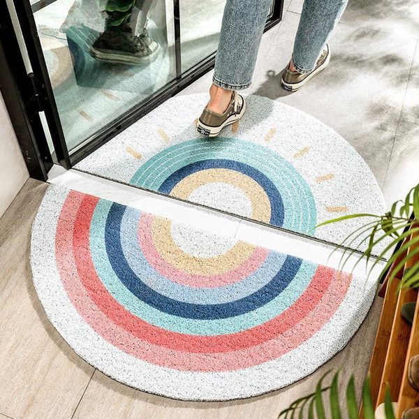 carpets entrance door mat semi-circular rug high elastic wear-resistant silk circle foot mats home outdoor rainbow
carpets entrance door mat semi-circular rug high elastic wear-resistant silk circle foot mats home outdoor rainbow
