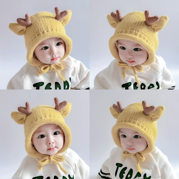 caps & hats baby hat autumn and winter woolen earmuffs cute young children pullover antler knitted, Yellow
caps & hats baby hat autumn and winter woolen earmuffs cute young children pullover antler knitted, Yellow