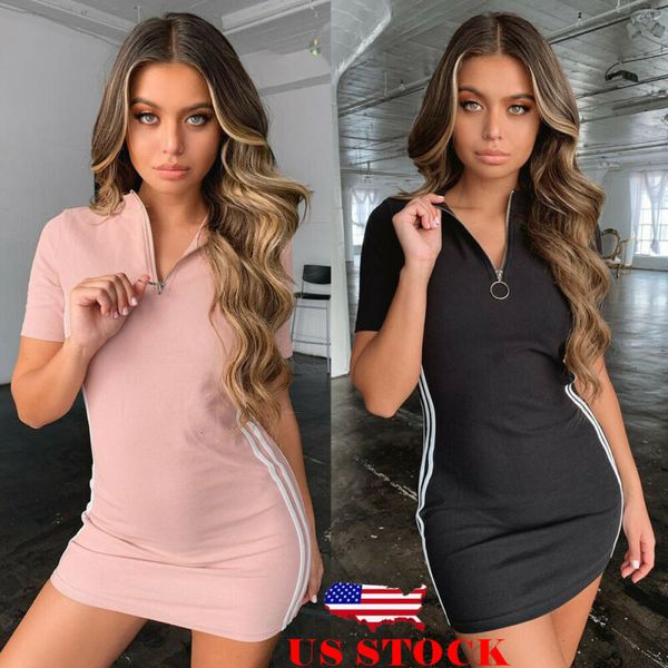 casual dresses women zipper solid striped pink casaul straight v neck short sleeve bodycon shirt dress mini sport wbdv, Black;gray
casual dresses women zipper solid striped pink casaul straight v neck short sleeve bodycon shirt dress mini sport wbdv, Black;gray