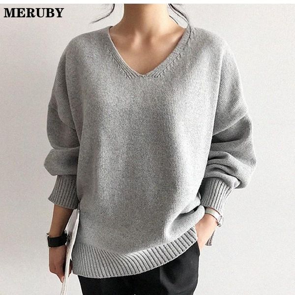 women's sweaters chic casual solid knitted pullover sweater women full sleeve v-neck all match jumpers autumn winter loose basic female, White;black
women's sweaters chic casual solid knitted pullover sweater women full sleeve v-neck all match jumpers autumn winter loose basic female, White;black