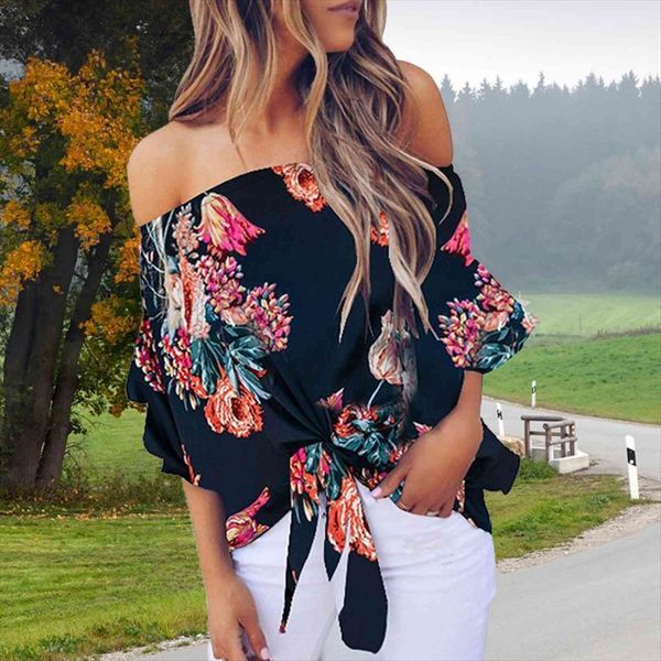 summer off shoulder floral women blouses printing spring casual loose lace up plus size ladies female blouse, White
summer off shoulder floral women blouses printing spring casual loose lace up plus size ladies female blouse, White