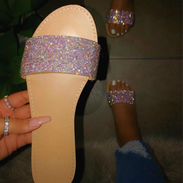 fashion shoes woman flat outdoor colorful rhinestones party holiday female slippers plus size beach slides, Black
fashion shoes woman flat outdoor colorful rhinestones party holiday female slippers plus size beach slides, Black