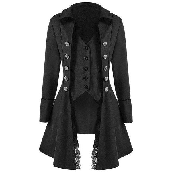 women's trench coats plus size autumn winter gothic long coat vintage women casual elegant female irregular overcoat, Tan;black
women's trench coats plus size autumn winter gothic long coat vintage women casual elegant female irregular overcoat, Tan;black