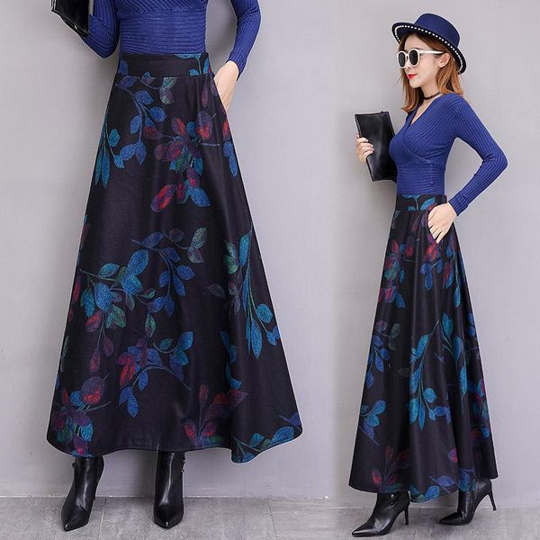 autumn winter real s woman skirts high waist pocket woolen printed skirt red blue plus size clothes, Black
autumn winter real s woman skirts high waist pocket woolen printed skirt red blue plus size clothes, Black
