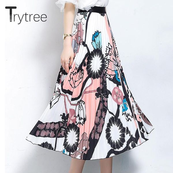 skirts trytree spring summer pleated skirt womens fashion bohemian printed floral elastic waist casual a-line mid-calf, Black
skirts trytree spring summer pleated skirt womens fashion bohemian printed floral elastic waist casual a-line mid-calf, Black