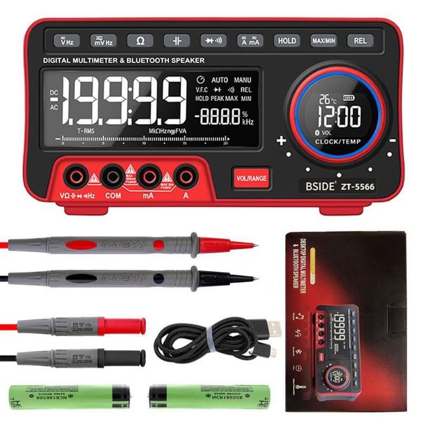 multimeters mini deskmultimeter bside zt-5566 dual screen ebtn 19999 display + wireless speaker voltage current cap hz tester
multimeters mini deskmultimeter bside zt-5566 dual screen ebtn 19999 display + wireless speaker voltage current cap hz tester