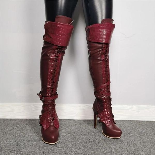 boots female platform over the knee long stiletto high heels round toe wine red party shoes women plus us size 5-15, Black
boots female platform over the knee long stiletto high heels round toe wine red party shoes women plus us size 5-15, Black