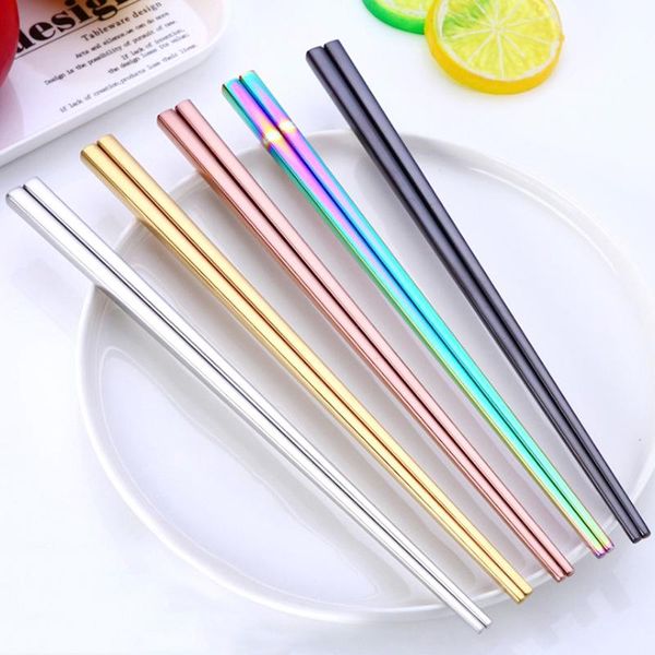 chopsticks 2021 1pair stainless steel chinese non-slip reusable metal chopstick for sushi sticks tableware kitchen tool
chopsticks 2021 1pair stainless steel chinese non-slip reusable metal chopstick for sushi sticks tableware kitchen tool