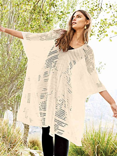 women's swimwear knitted v neck beach cover-up women side slit hollow out short pareos summer oversized bikini cover akj4, White;black
women's swimwear knitted v neck beach cover-up women side slit hollow out short pareos summer oversized bikini cover akj4, White;black