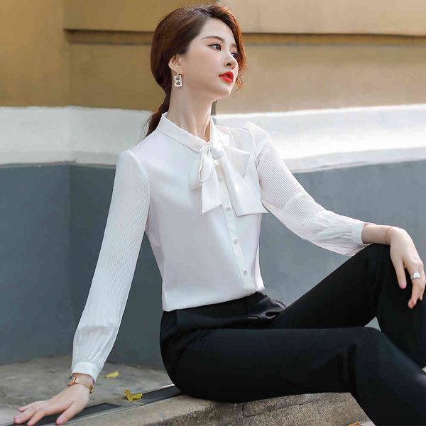 arrival of the ladies bow collar elegant woman's jacket office design long sleeve shirt size s-5xl blue pink, Black
arrival of the ladies bow collar elegant woman's jacket office design long sleeve shirt size s-5xl blue pink, Black