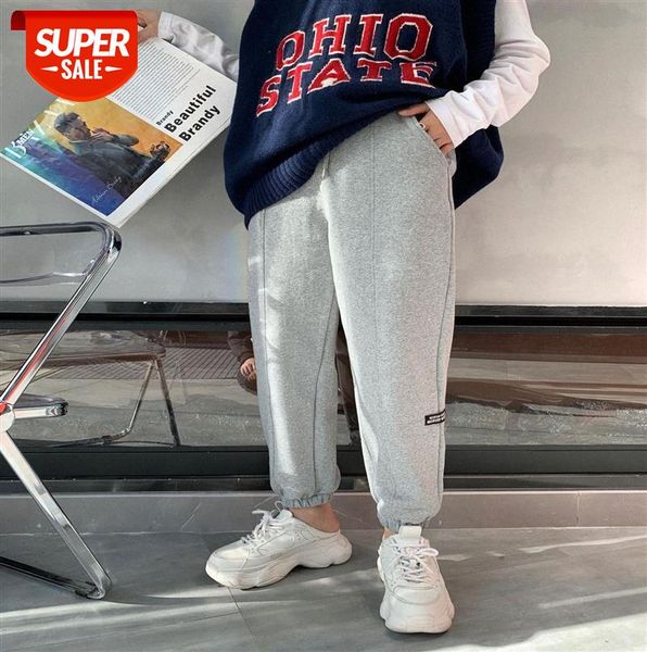 110191 loose sweatpants women's casual leggings pants solid color high-waist letter labeling straight leg #0a5h, Black;gray
110191 loose sweatpants women's casual leggings pants solid color high-waist letter labeling straight leg #0a5h, Black;gray