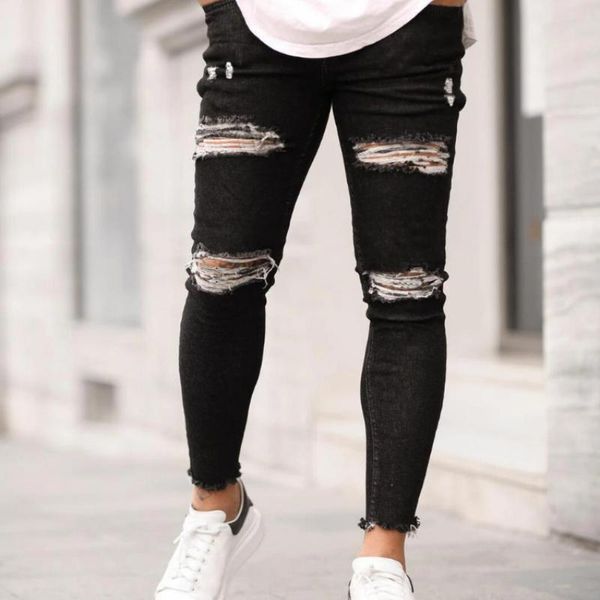 men's spring and summer ripped jeans slim fashion thin skinny casual pants hip-hop trousers, Blue
men's spring and summer ripped jeans slim fashion thin skinny casual pants hip-hop trousers, Blue