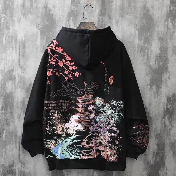 men's hoodies & sweatshirts casual coat with loose hooded in spring and summer, Black
men's hoodies & sweatshirts casual coat with loose hooded in spring and summer, Black