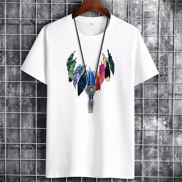 men's t-shirts cotton polyester casual fun summer basic feather print t-shirt oversized shirt streetwear size 6xl, White;black
men's t-shirts cotton polyester casual fun summer basic feather print t-shirt oversized shirt streetwear size 6xl, White;black