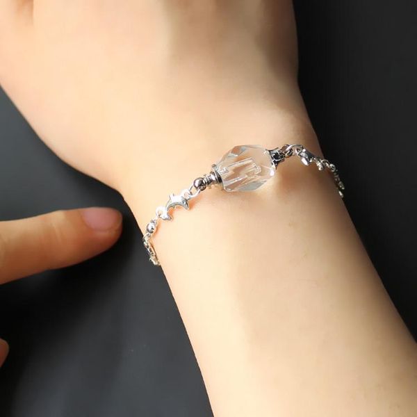 link, chain 1pc crystal vial bracelets fashion wishing name on rice bracelet mothers day gift, Black
link, chain 1pc crystal vial bracelets fashion wishing name on rice bracelet mothers day gift, Black
