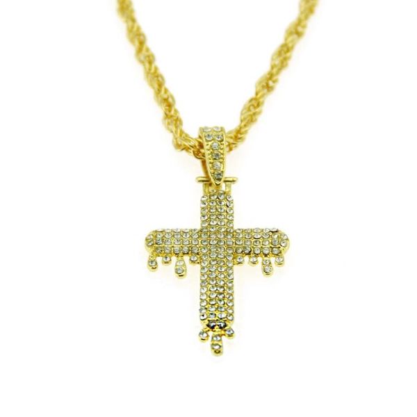 pendant necklaces hip hop full rhinestones paved iced out bling gold color water drop cross pendants necklace for men rapper jewelry, Silver
pendant necklaces hip hop full rhinestones paved iced out bling gold color water drop cross pendants necklace for men rapper jewelry, Silver