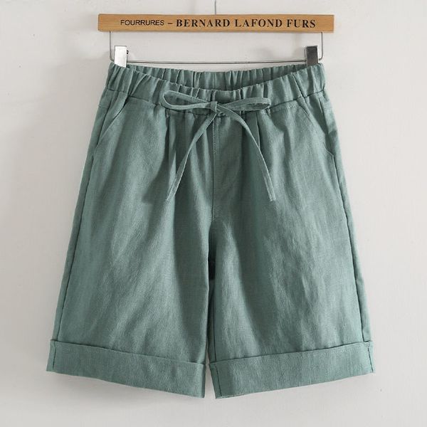 women summer casual short pants new fashion elastic waist loose comfortable cotton linen female knee length pants p341 210412, Black;white
women summer casual short pants new fashion elastic waist loose comfortable cotton linen female knee length pants p341 210412, Black;white
