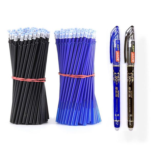 gel pens 2 + 50 pcs/set of 0.5mm blue black ink neutral erasable pen refill with washable school writing stationery
gel pens 2 + 50 pcs/set of 0.5mm blue black ink neutral erasable pen refill with washable school writing stationery