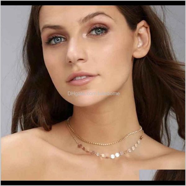 chokers necklaces & pendants jewelry drop delivery 2021 two layers crystal setting choker gold sier color plated coin chain for women ne, Golden;silver
chokers necklaces & pendants jewelry drop delivery 2021 two layers crystal setting choker gold sier color plated coin chain for women ne, Golden;silver