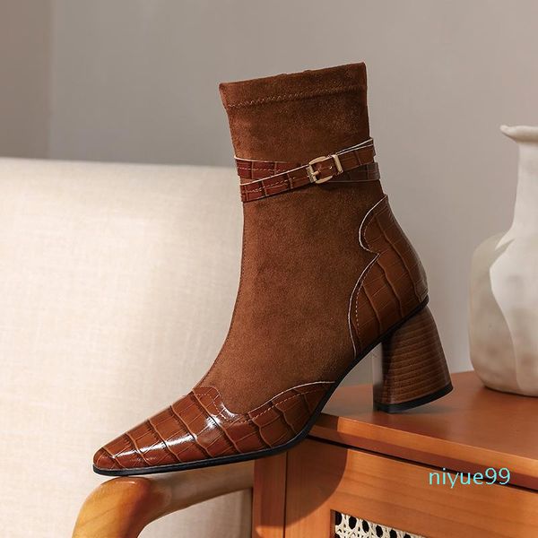 boots vintage genuine leather women ankle fashion poined toe thick heels pumps winter retro casual party shoes woman, Black
boots vintage genuine leather women ankle fashion poined toe thick heels pumps winter retro casual party shoes woman, Black