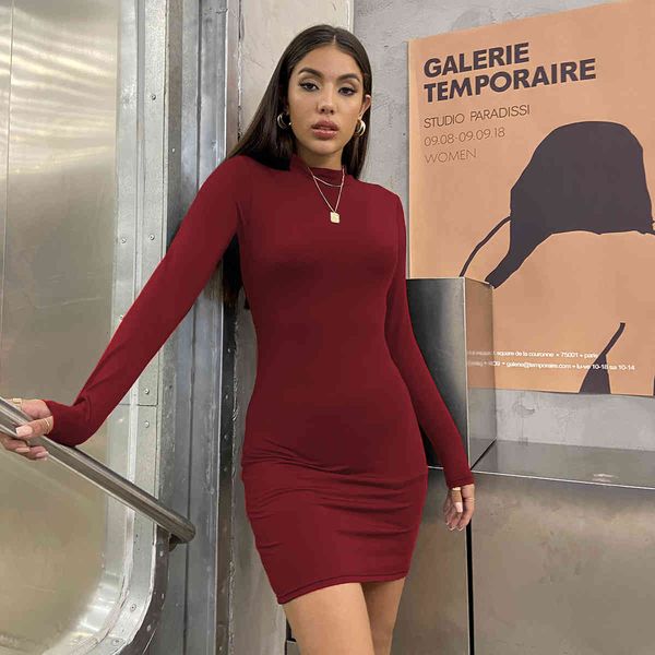women o neck long sleeve mini female solid dress casual autumn party night club bodycon dresses, Black;gray 
women o neck long sleeve mini female solid dress casual autumn party night club bodycon dresses, Black;gray