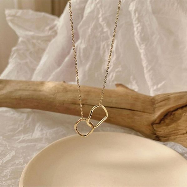 pendant necklaces simple design double circle necklace personality gold siver color choker for women fashion jewelry gift, Silver
pendant necklaces simple design double circle necklace personality gold siver color choker for women fashion jewelry gift, Silver