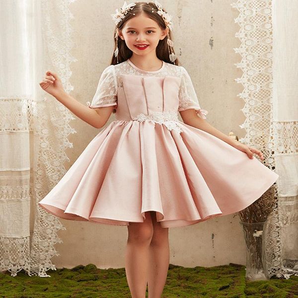 girl's dresses flower girl dress elegant o-neck short princess knee-length tulle embroidery pearls pleat luxury pink lace kids party go, Red;yellow
girl's dresses flower girl dress elegant o-neck short princess knee-length tulle embroidery pearls pleat luxury pink lace kids party go, Red;yellow