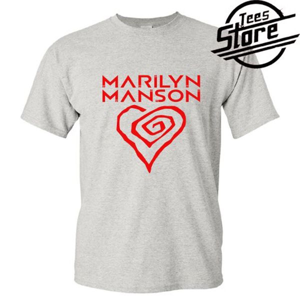 new marilyn manson heart logo men's grey t-shirt size s-3xl - 100% cotton, White;black
new marilyn manson heart logo men's grey t-shirt size s-3xl - 100% cotton, White;black