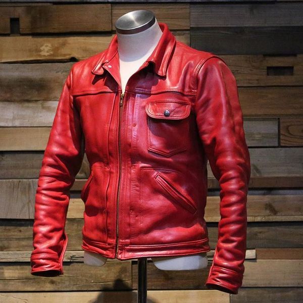 genuine leather jacket.red slim tanned cowhide coat.classic mens quality leather clothing.casual.wholes, Black
genuine leather jacket.red slim tanned cowhide coat.classic mens quality leather clothing.casual.wholes, Black