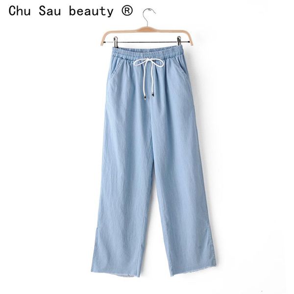 chu sau beauty streetwear chic solid wide leg jeans women office lady elastic waist loose forking pants moda mujer pantalones women's, Blue
chu sau beauty streetwear chic solid wide leg jeans women office lady elastic waist loose forking pants moda mujer pantalones women's, Blue