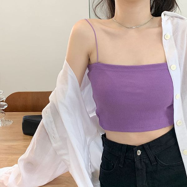 propcm women solid summer camis crop female casual tank vest sleeveless cool streetwear club high street, White
propcm women solid summer camis crop female casual tank vest sleeveless cool streetwear club high street, White
