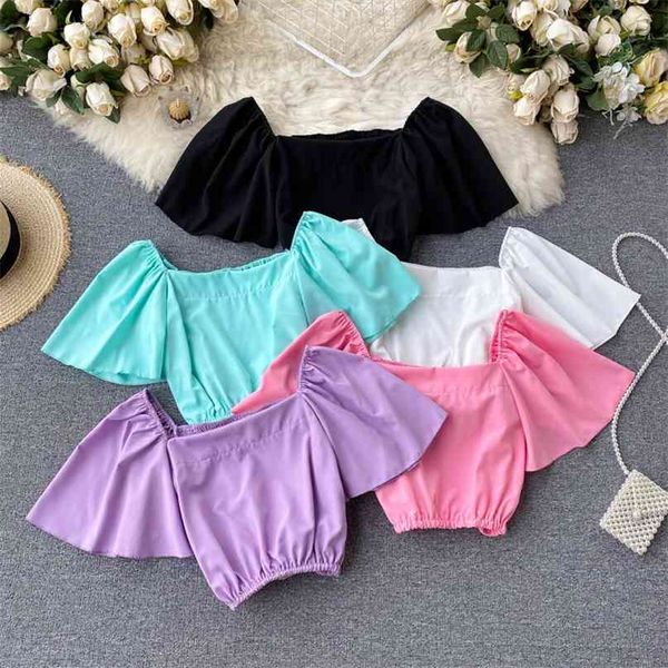 women fashion solid color short square neck flare sleeve slim holiday blusones de mujer blouse shirts s050 210527, White
women fashion solid color short square neck flare sleeve slim holiday blusones de mujer blouse shirts s050 210527, White