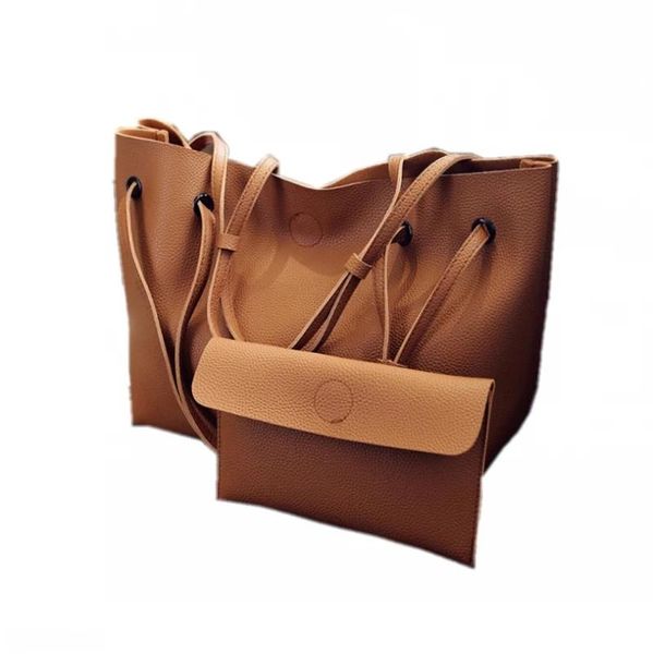 fashion plain tote handbag set of 2 women pink shopping bag lady grey brown clutch shoulder bags
fashion plain tote handbag set of 2 women pink shopping bag lady grey brown clutch shoulder bags