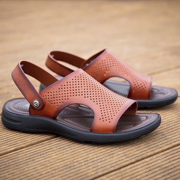 sandals genuine leather men male summer shoes outdoor casual cowhide beach two uses men's 6985, Black
sandals genuine leather men male summer shoes outdoor casual cowhide beach two uses men's 6985, Black