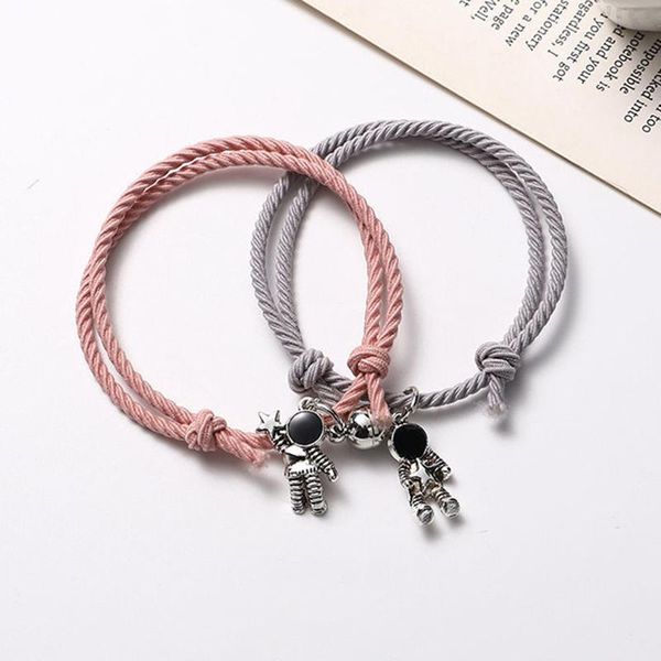 charm bracelets 2pcs/set couple friendship dream star astronaut magnet rope bracelet for women fashion men's & bangle jewelry, Golden;silver
charm bracelets 2pcs/set couple friendship dream star astronaut magnet rope bracelet for women fashion men's & bangle jewelry, Golden;silver