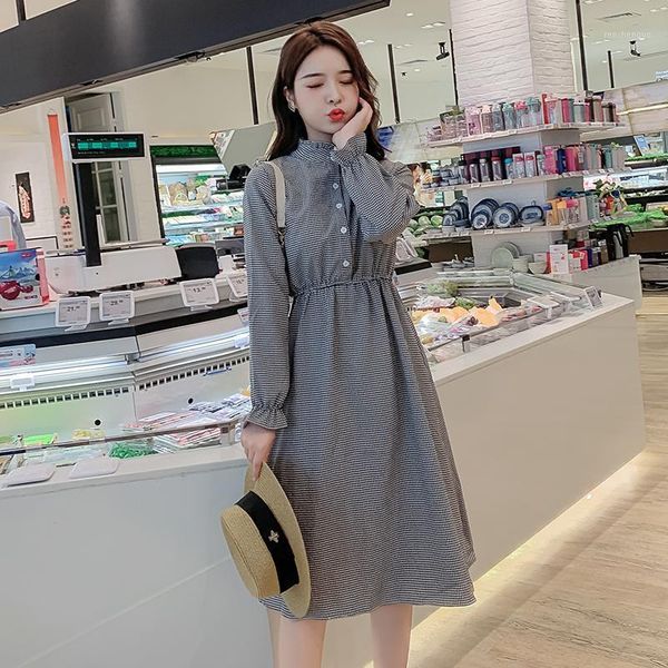autumn chiffon dresse plaid office vintage a-line elasitc waist dress 2021 spring women casual long sleeve floral vestido dresses, Black;gray
autumn chiffon dresse plaid office vintage a-line elasitc waist dress 2021 spring women casual long sleeve floral vestido dresses, Black;gray