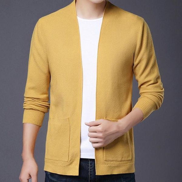 men's sweaters coat chic pure color v neck male cardigan ribbing hem casual for working, White;black
men's sweaters coat chic pure color v neck male cardigan ribbing hem casual for working, White;black