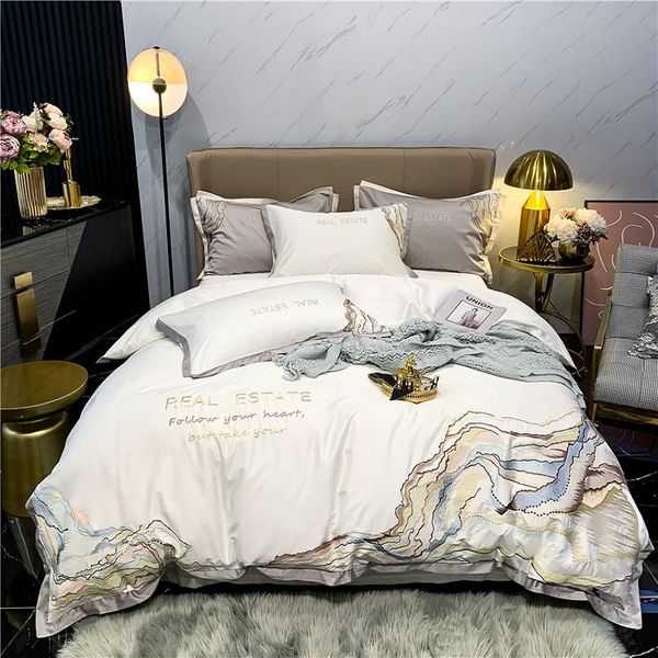 bedding sets white art abstract marble embroidery 1000tc egyptian cotton set soft silky duvet cover bed linen fitted sheet pillowcase
bedding sets white art abstract marble embroidery 1000tc egyptian cotton set soft silky duvet cover bed linen fitted sheet pillowcase